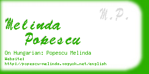 melinda popescu business card